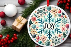 Round Christmas Ornament Sublimation|Clipart Product Image 2