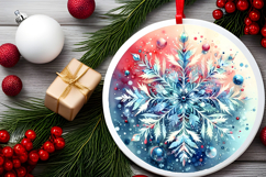 Round Christmass Ornament PNG Product Image 2