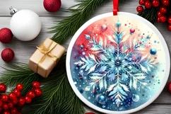 Round Christmas Ornament Sublimation|Clipart Product Image 2