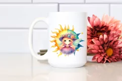 Cute Fairy with Sun | Sublimation | Clipart Product Image 2
