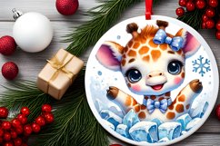 Round Christmas Ornament Sublimation|Clipart Product Image 2