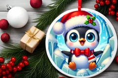 Round Christmas Ornament Sublimation|Clipart Product Image 1