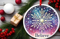 Round Christmas Ornament Sublimation|Clipart Product Image 2