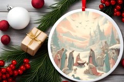 Round Christmas Ornament Sublimation|Clipart Product Image 2