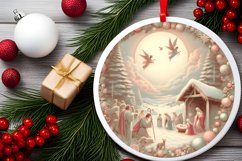 Round Christmas Ornament Sublimation|Clipart Product Image 2