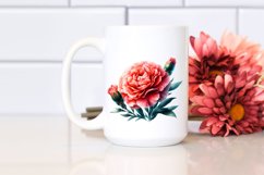 Vibrant Carnation Glossy Petals | Sublimation Clipart Product Image 2
