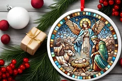 Round Christmas Ornament Sublimation|Clipart Product Image 1