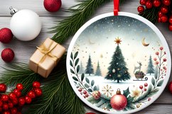 Round Christmas Ornament Sublimation|Clipart Product Image 2