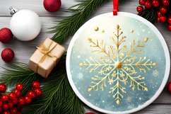 Round Christmas Ornament Sublimation|Clipart Product Image 2