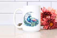 Vibrant Watercolor Pastel Peacock | Sublimation | Clipart Product Image 1