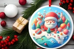 Colorful Pastel Santa's Helper PNG Product Image 2
