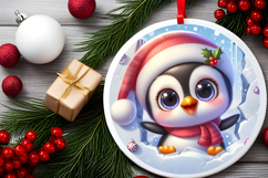 Round Christmass Ornament PNG Product Image 2