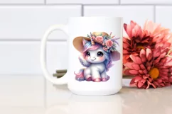 Cute Baby Unicorn with Hat | Clipart Product Image 2