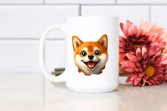 Enthusiastic Funny Shiba Inu | Sublimation | Clipart Product Image 2
