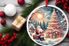 Round Christmas Ornament Sublimation|Clipart Product Image 2