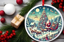Round Christmas Ornament Sublimation|Clipart Product Image 2