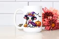 Cute Baby Cow Dressed for Halloween | Sublimation | Clipart Product Image 2