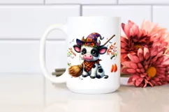 Cute Baby Cow Dressed for Halloween | Sublimation | Clipart Product Image 2