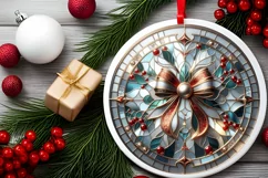 Round Christmas Ornament Sublimation|Clipart Product Image 1