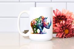 Abstract Vibrant Rhino PNG Product Image 2