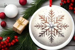 Round Christmas Ornament Sublimation|Clipart Product Image 2