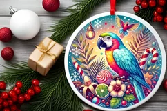 Round Christmas Ornament Sublimation|Clipart Product Image 1