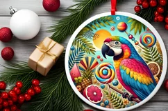 Round Christmas Ornament Sublimation|Clipart Product Image 1