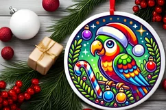 Round Christmas Ornament Sublimation|Clipart Product Image 1
