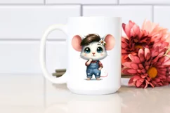 Baby Mouse Farm Jeans Raincoat Clipart Product Image 2