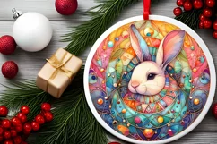 Round Christmas Ornament Sublimation|Clipart Product Image 2