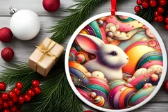 Round Christmas Ornament Sublimation|Clipart Product Image 2