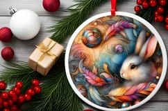 Round Christmas Ornament Sublimation|Clipart Product Image 2