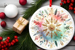 Round Christmass Ornament PNG Product Image 2