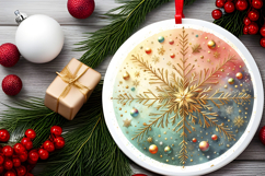 Round Christmass Ornament PNG Product Image 2