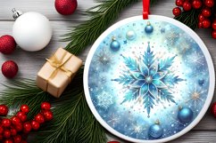 Round Christmas Ornament Sublimation|Clipart Product Image 2