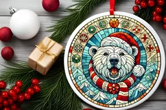 Round Christmas Ornament Sublimation|Clipart Product Image 1