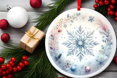 Round Christmass Ornament PNG Product Image 2