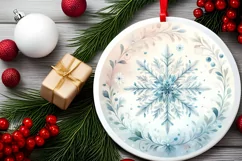 Round Christmas Ornament Sublimation|Clipart Product Image 2