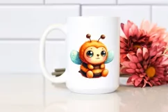 Vibrant Colorful Brownish Sewed Bee Clipart Product Image 2
