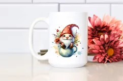 Cute Smiling Gnome in Vase | Sublimation Clipart Product Image 2