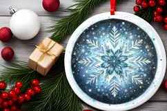 Round Christmass Ornament PNG Product Image 2