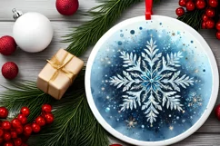 Round Christmas Ornament Sublimation|Clipart Product Image 2