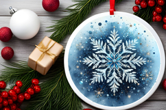 Round Christmass Ornament PNG Product Image 2