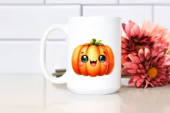 Funny Watercolor Halloween Pumpkin Clipart Product Image 2