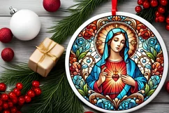Round Christmas Ornament Sublimation|Clipart Product Image 1