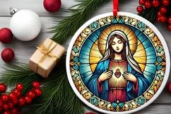 Round Christmas Ornament Sublimation|Clipart Product Image 1