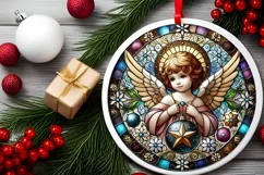 Round Christmas Ornament Sublimation|Clipart Product Image 1