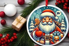 Round Christmas Ornament Sublimation|Clipart Product Image 2