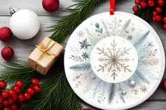 Round Christmass Ornament PNG Product Image 2
