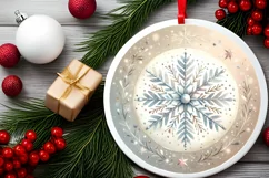Round Christmas Ornament Sublimation|Clipart Product Image 2